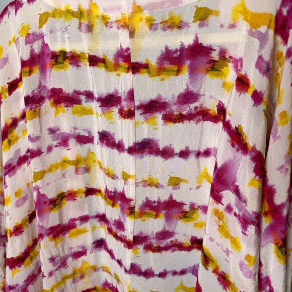 Anthropolgie Tie Dye Kimono One Size Pink Orange OSFM beach Coverup Viscose - Picture 5 of 6